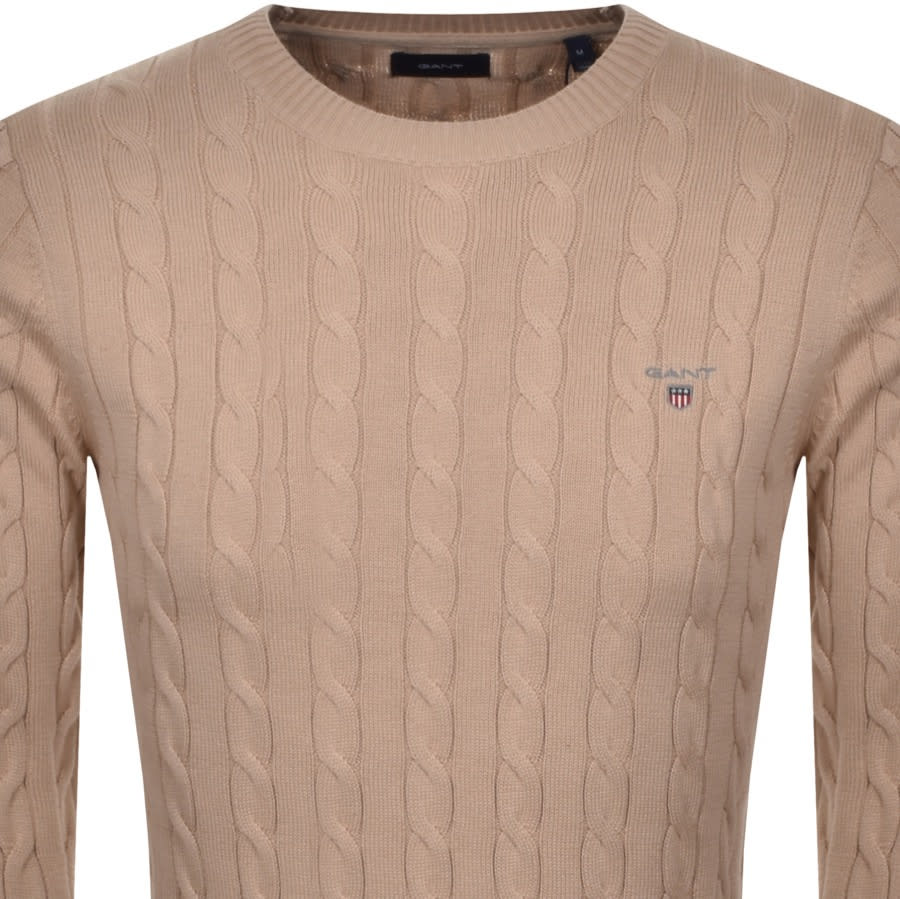 Alternative Image for ProductGant Cable Knit Jumper Beige2